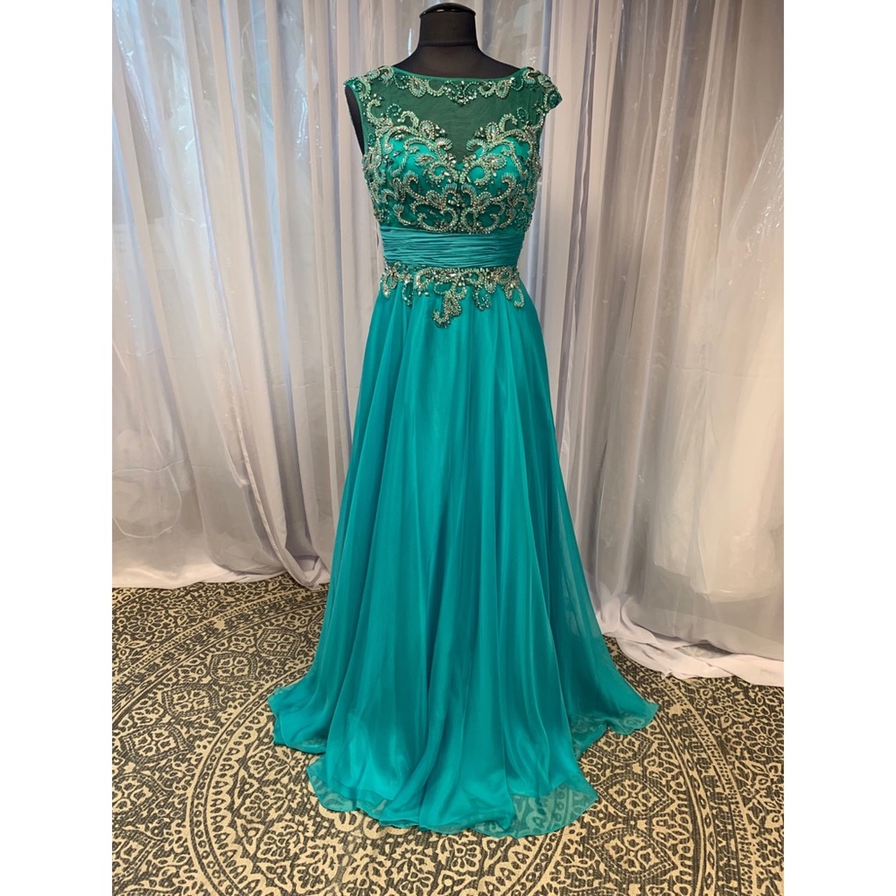 Beaded Water Chiffon Dress